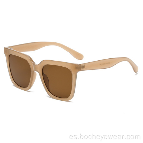 Gafas de sol cuadradas de montura grande simple europea y americana Gafas de sol con foto de moda para hombres y mujeres Gafas de sol red red vacaciones